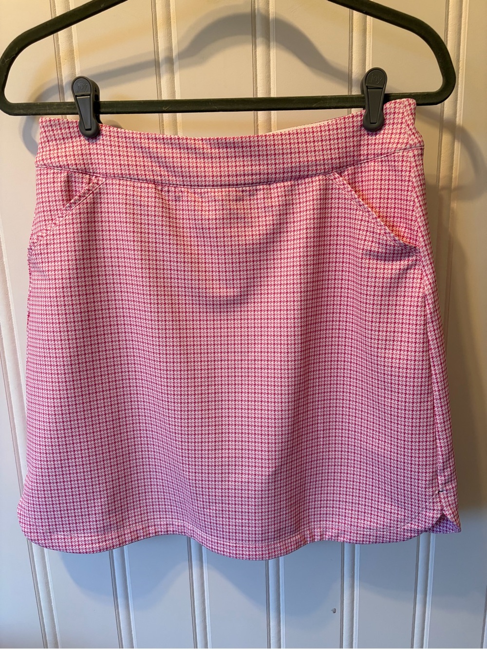 Peter Millar Pink Houndstooth Alice Petal Hem Golf Skort Women’s Small Tennis